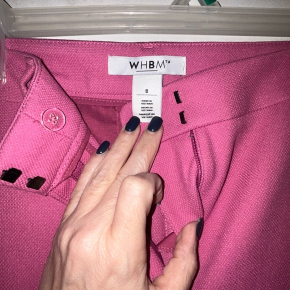 White House Black Market Vibrant Pink Straight Leg Pants size 8 - Picture 3 of 6